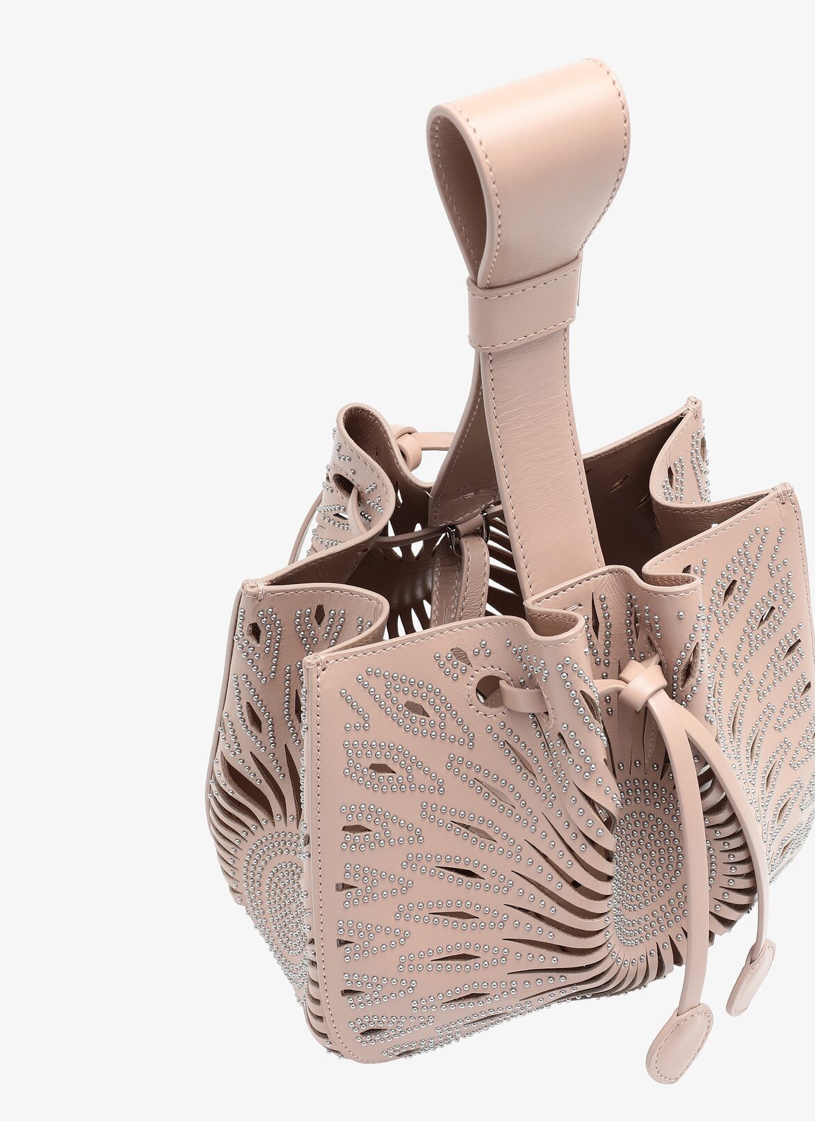 ROSE-MARIE CUIR LUX CERAMIQUE SAND ALAÏA SANDY  ROSE-MARIE CUIR LUX CERAMIQUE SAND